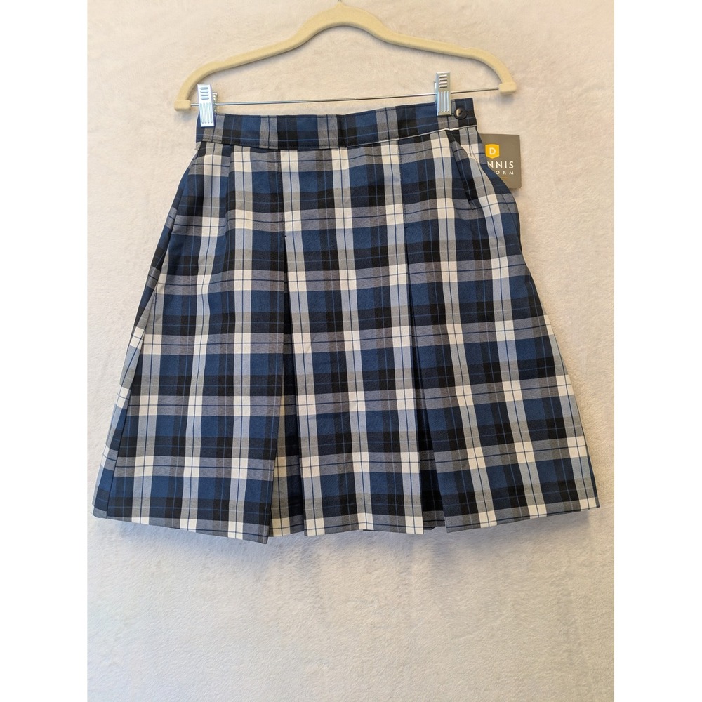 Dennis Uniform Morris Plaid Stitched Down Kick Pleat Skirt Junior Size‎ J3